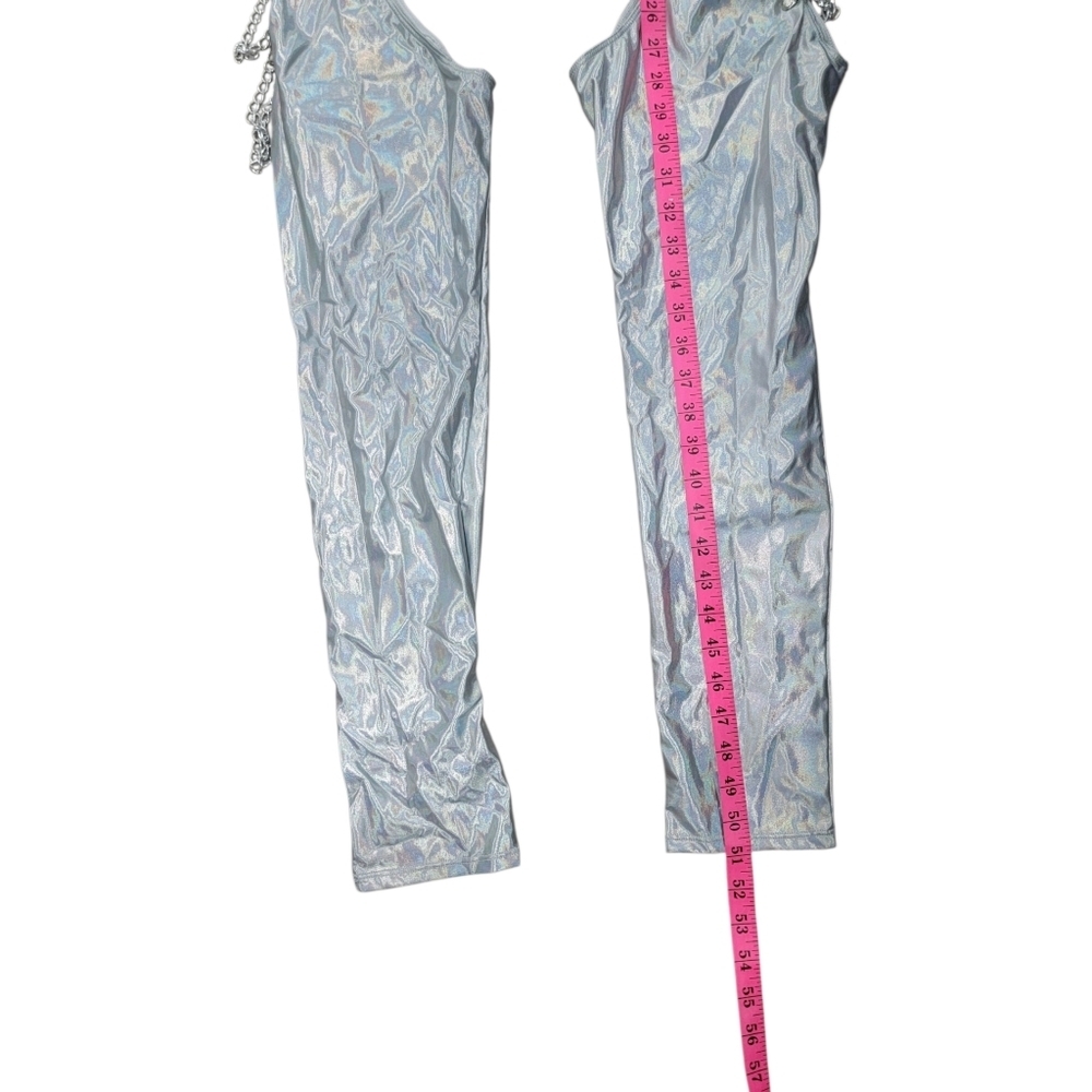 Silver Metallic Rave Jumpsuit - Picture 10 of 14